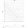 Mexen Linea 39 akustický nástenný panel 60 x 60 cm (4 ks), plsť 9 mm, technická dyha, dub Mocca - S110-60607-39-045