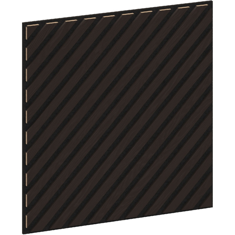 Mexen Linea 39 akustický nástenný panel 60 x 60 cm (4 ks), plsť 9 mm, technická dyha, Čierny Dub - S110-60607-39-046