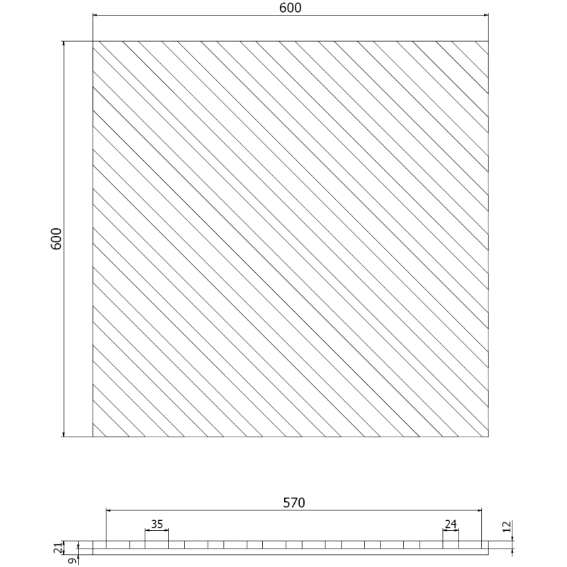 Mexen Lam-B stenové lamely 275 x 30 cm, HDF doska 4 mm, technická dyha, Pieskový Dub - S100-275307-3015-001