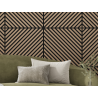 Mexen Linea 39 akustický stenový panel 60 x 60 cm (4 ks), plsť 9 mm, technická dyha, Svetlý Orech - S110-60607-39-047