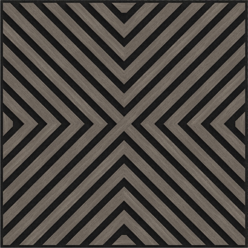 Mexen Linea 01 akustický nástenný panel 60 x 60 cm (4 ks), plsť 9 mm, technická dyha, sivý dub - S110-60607-01-043