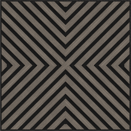 Mexen Linea 01 akustický nástenný panel 60 x 60 cm (4 ks), plsť 9 mm, technická dyha, sivý dub - S110-60607-01-043