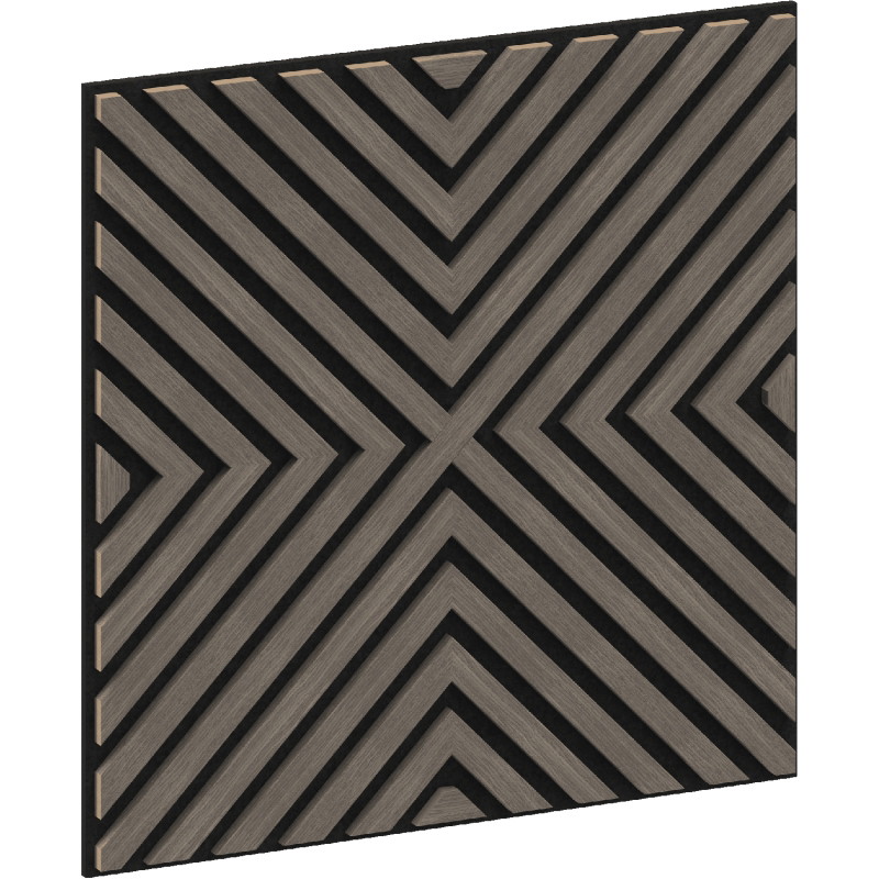 Mexen Linea 01 akustický nástenný panel 60 x 60 cm (4 ks), plsť 9 mm, technická dyha, sivý dub - S110-60607-01-043