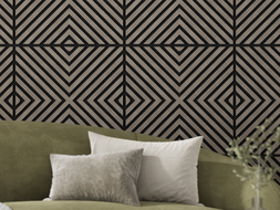 Mexen Linea 01 akustický nástenný panel 60 x 60 cm (4 ks), plsť 9 mm, technická dyha, sivý dub - S110-60607-01-043