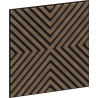 Mexen Linea 01 akustický stenový panel 60 x 60 cm (4ks), plsť 9 mm, technická dyha, Tmavý Orech - S110-60607-01-044