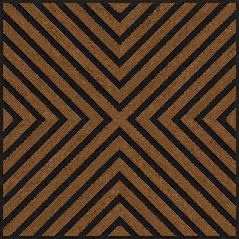 Mexen Linea 01 akustický nástenný panel 60 x 60 cm (4 ks), plsť 9 mm, technická dyha, Prírodný dub - S110-60607-01-042