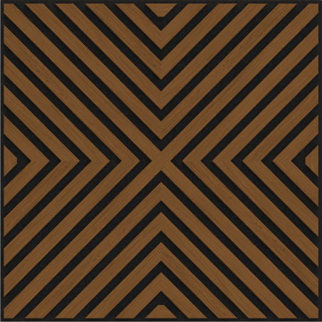 Mexen Linea 01 akustický nástenný panel 60 x 60 cm (4 ks), plsť 9 mm, technická dyha, Prírodný dub - S110-60607-01-042