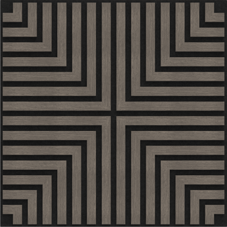 Mexen Linea 02 akustický stenový panel 60 x 60 cm (4 ks), filc 9 mm, technická dyha, Sivý Dub - S110-60607-02-043