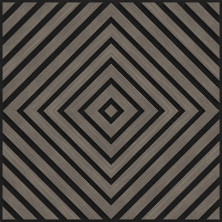 Mexen Linea 03 akustický stenový panel 60 x 60 cm (4 ks), plstená hrúbka 9 mm, technická dyha, Sivý dub