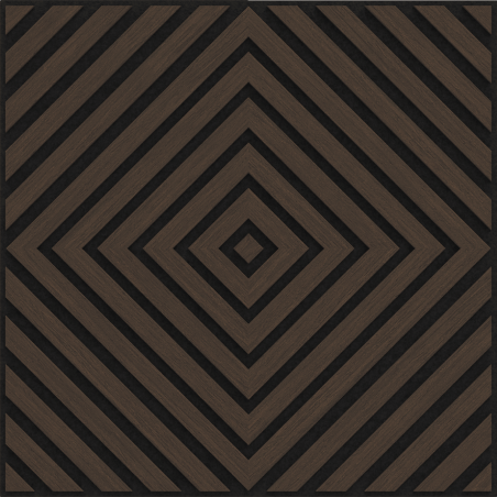 Mexen Linea 03 akustický stenový panel 60 x 60 cm (4 ks), plsť 9 mm, technická dyha, Dub Mocca - S110-60607-03-045