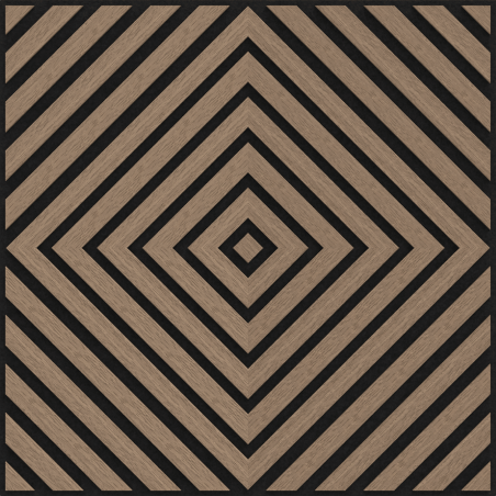 Mexen Linea 03 akustický nástenný panel 60 x 60 cm (4 ks), plsť 9 mm, technická dyha, Svetlý Orech - S110-60607-03-047