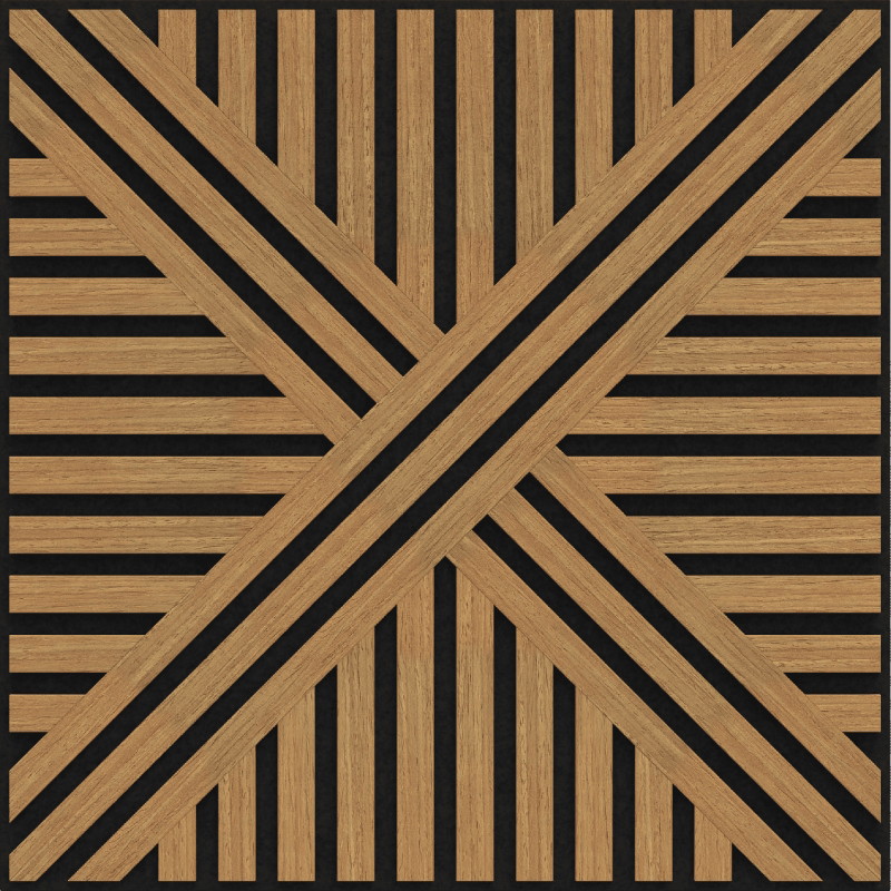 Mexen Linea 05 akustický stenový panel 60 x 60 cm (4 ks), plsť 9 mm, technická dyha, Dub Classic - S110-60607-05-041