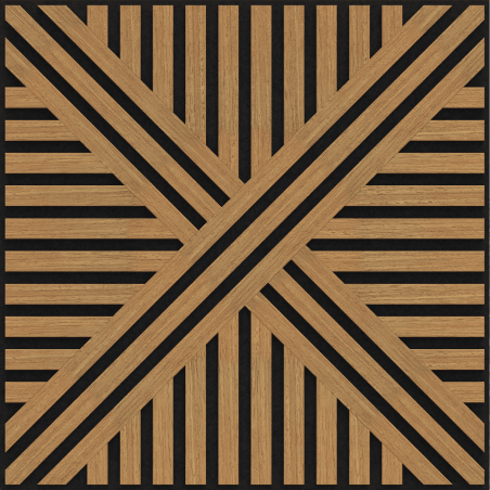 Mexen Linea 05 akustický stenový panel 60 x 60 cm (4 ks), plsť 9 mm, technická dyha, Dub Classic - S110-60607-05-041