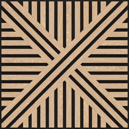 Mexen Linea 05 akustický stenový panel 60 x 60 cm (4ks), plsť 9 mm, technická dyha, bielený dub - S110-60607-05-040