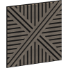 Mexen Linea 05 akustický nástenný panel 60 x 60 cm (4 kusy), plsť 9 mm, technická dyha, Sivý Dub - S110-60607-05-043