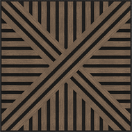 Mexen Linea 05 akustický stenový panel 60 x 60 cm (4 ks), plsť 9 mm, technická dýha, Tmavý Orech - S110-60607-05-044
