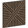 Mexen Linea 05 akustický stenový panel 60 x 60 cm (4 ks), plsť 9 mm, technická dýha, Tmavý Orech - S110-60607-05-044