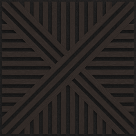 Mexen Linea 05 akustický stenový panel 60 x 60 cm (4 ks), plsť 9 mm, technická dyha, Čierny Dub - S110-60607-05-046