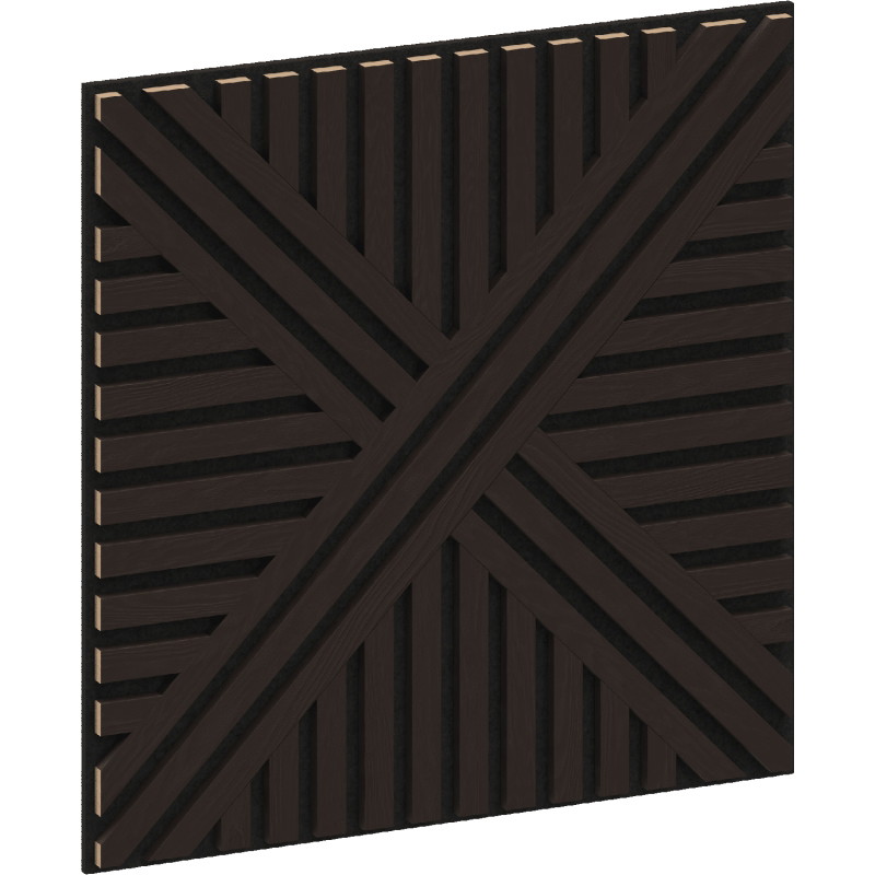 Mexen Linea 05 akustický stenový panel 60 x 60 cm (4 ks), plsť 9 mm, technická dyha, Čierny Dub - S110-60607-05-046