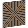 Mexen Linea 05 akustický stenový panel 60 x 60 cm (4ks), plsť 9 mm, technická dyha, Svetlý orech - S110-60607-05-047