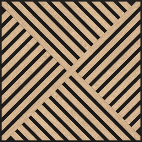 Mexen Linea 08 akustický nástenný panel 60 x 60 cm (4ks), plsť 9 mm, technická dyha, Bielený Dub - S110-60607-08-040