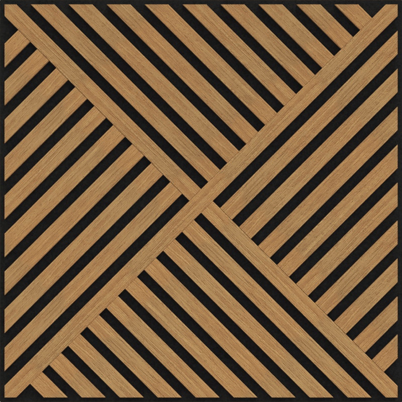 Mexen Linea 08 akustický nástenný panel 60 x 60 cm (4 ks), plsť 9 mm, technologická dyha, Dub Classic - S110-60607-08-041