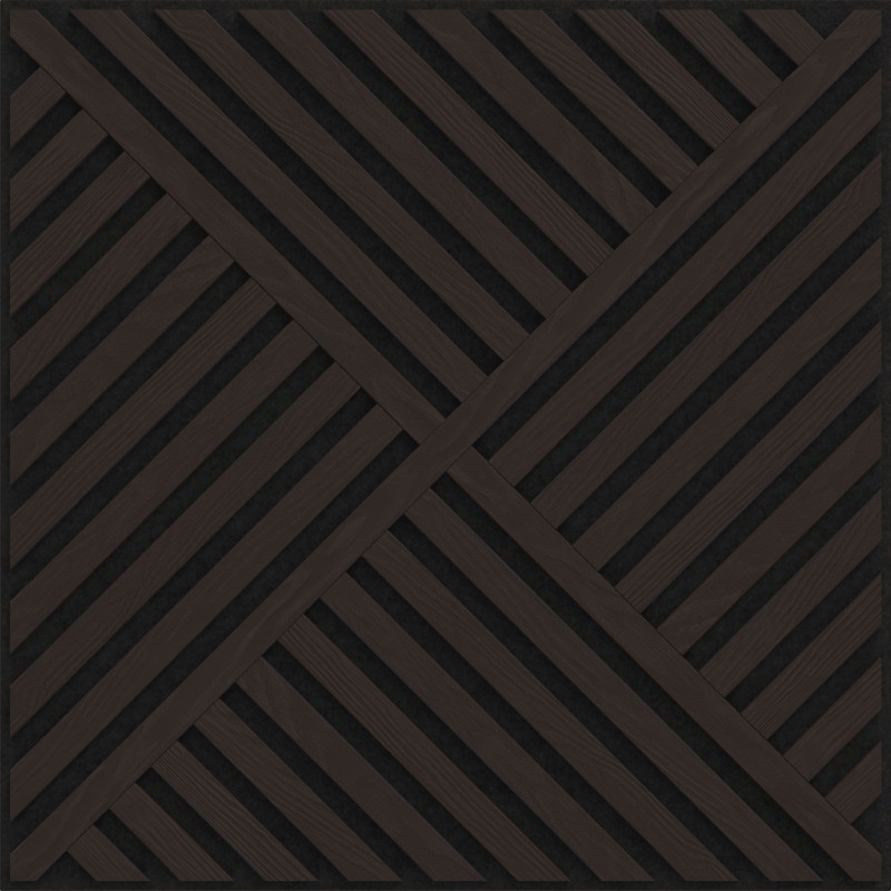 Mexen Linea 08 akustický stenový panel 60 x 60 cm (4 ks), plsť 9 mm, technická dyha, Čierny Dub - S110-60607-08-046