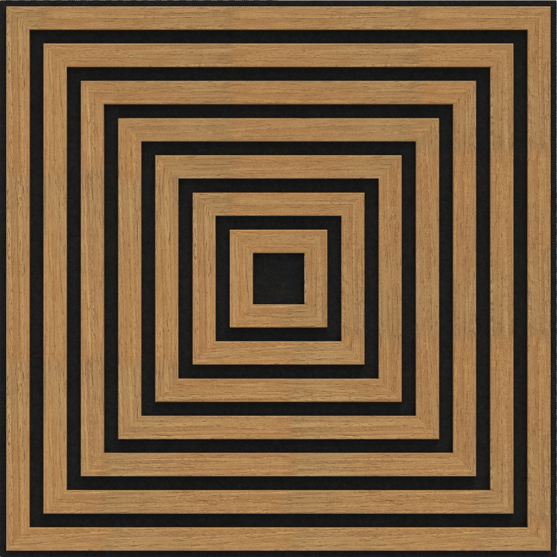 Mexen Linea 13 akustický stenový panel 60 x 60 cm (4 ks), plsť 9 mm, technická dyha, Dub Classic - S110-60607-13-041