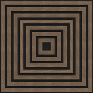 Mexen Linea 13 akustický stenový panel 60 x 60 cm (4 ks), plsť 9 mm, technická dyha, Tmavý Orech - S110-60607-13-044