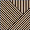 Mexen Linea 25 akustický nástenný panel 60 x 60 cm (4 ks), plsť 9 mm, technická dyha, Bielený Dub - S110-60607-25-040