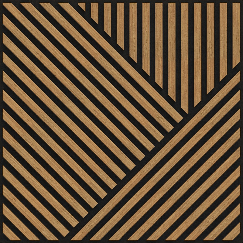 Mexen Linea 25 akustický stenový panel 60 x 60 cm (4ks), plsť 9 mm, technická dyha, Dub Classic - S110-60607-25-041