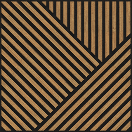 Mexen Linea 25 akustický stenový panel 60 x 60 cm (4ks), plsť 9 mm, technická dyha, Dub Classic - S110-60607-25-041