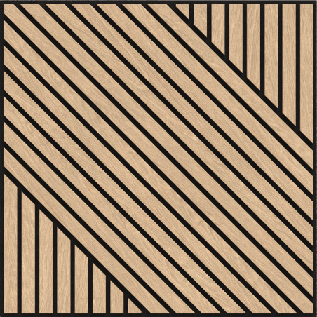 Mexen Linea 26 akustický stenový panel 60 x 60 cm (4 ks), plsť 9 mm, technická dyha, Bielený Dub - S110-60607-26-040