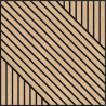 Mexen Linea 26 akustický stenový panel 60 x 60 cm (4 ks), plsť 9 mm, technická dyha, Bielený Dub - S110-60607-26-040