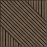 Mexen Linea 26 akustický stenový panel 60 x 60 cm (4 ks), plsť 9 mm, technická dyha, Tmavý Orech - S110-60607-26-044