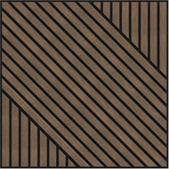 Mexen Linea 26 akustický stenový panel 60 x 60 cm (4ks), plsť 9 mm, technická dyha, Tmavý orech - S110-60607-26-044