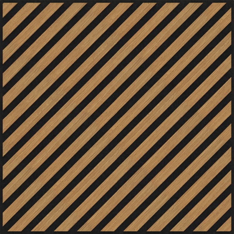 Mexen Linea 39 akustický nástenný panel 60 x 60 cm (4ks), plsť 9 mm, technická dyha, Dub Classic - S110-60607-39-041