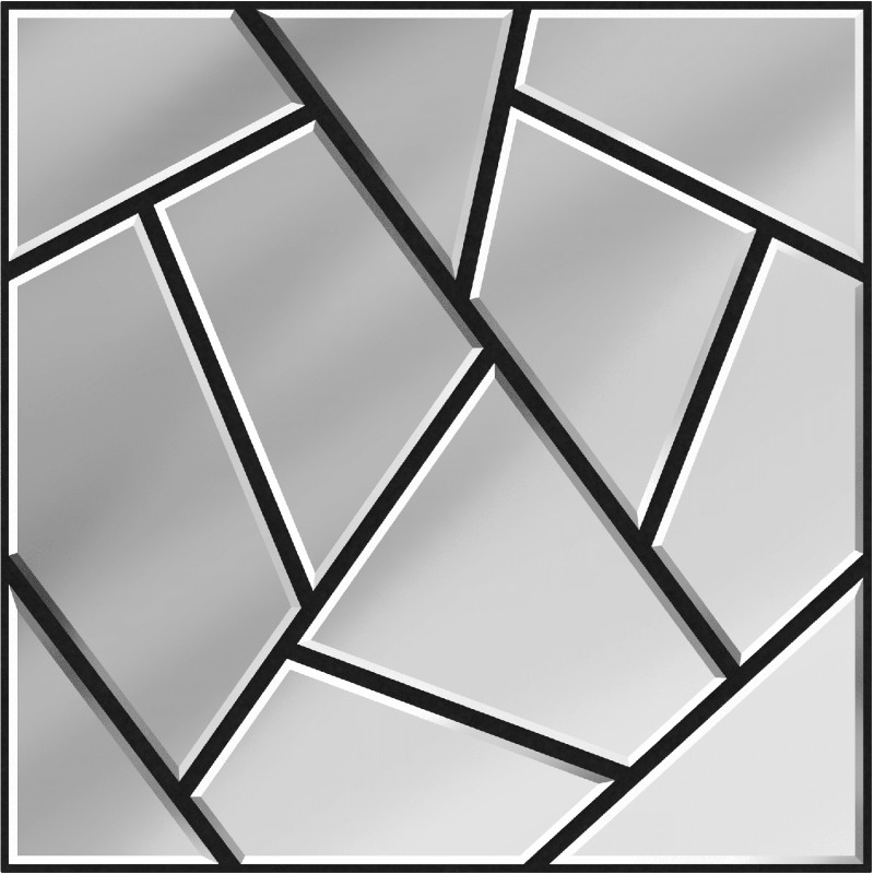 Mexen Form 04 akustický stenový panel 60 x 60 cm (4ks), plsť 9 mm, Zrkadlo - S111-60607-04-099