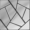 Mexen Form 04 akustický stenový panel 60 x 60 cm (4ks), plsť 9 mm, Zrkadlo - S111-60607-04-099