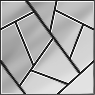Mexen Form 04 akustický stenový panel 60 x 60 cm (4 ks), plsť 9 mm, technická dyha, Zrkadlo - S111-60607-04-099