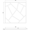 Mexen Form 04 akustický stenový panel 60 x 60 cm (4ks), plsť 9 mm, Zrkadlo - S111-60607-04-099