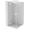 Mexen Mist-H L Duo sprchový kút s pántovými dverami 110 x 110 cm, priehľadný, biely - 8A5L-110L-110P-20-00