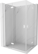 Mexen Mist-H L Duo sprchová kabína s ľavými dverami 115 x 110 cm, priehľadná, biela - 8A5L-115L-110P-20-00
