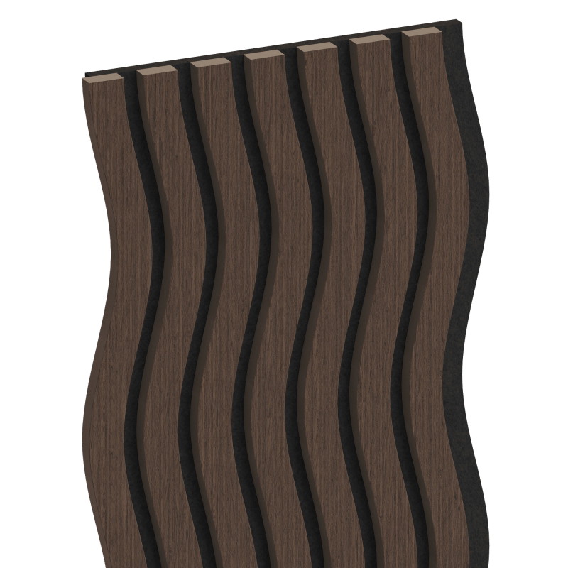 Mexen Lam-SF 01 akustické nástenné lamely 280 x 30 cm, plsť 9 mm, technická dyha, Dub Mocca - S106-280-01-045