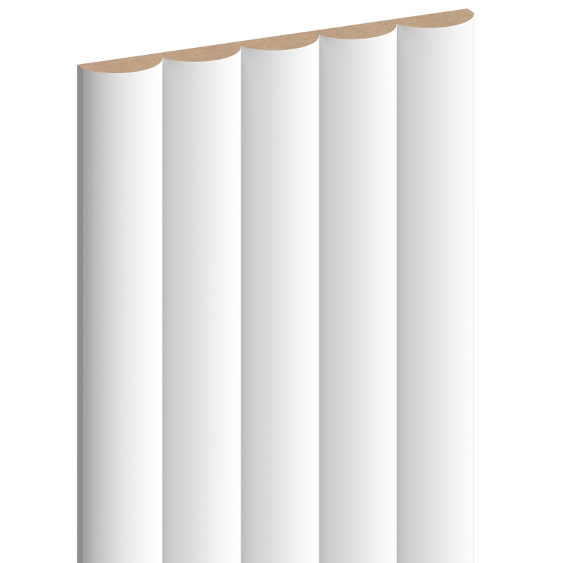 Mexen Strio 02 stenové lamely ryhované 280 x 14,5 cm (2ks), biela - S120-280-02-301