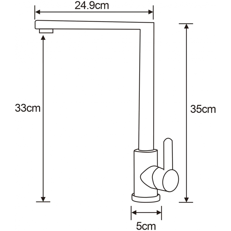 Mexen Gina kuchynská batéria, inox - 672300-99