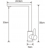 Mexen Gina kuchynská batéria, inox - 672300-99