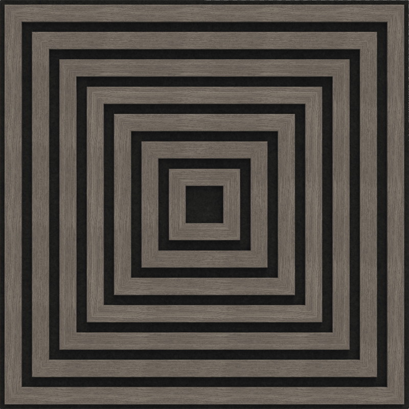 Mexen Linea 13 akustický stenový panel 60 x 60 cm (4 ks), plsť 9 mm, technická dyha, Sivý Dub - S110-60607-13-043