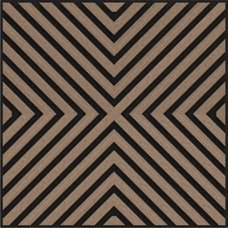 Mexen Linea 01 akustický stenový panel 60 x 60 cm (4 ks), plst 9 mm, technická dyha, Svetlý Orech - S110-60607-01-047