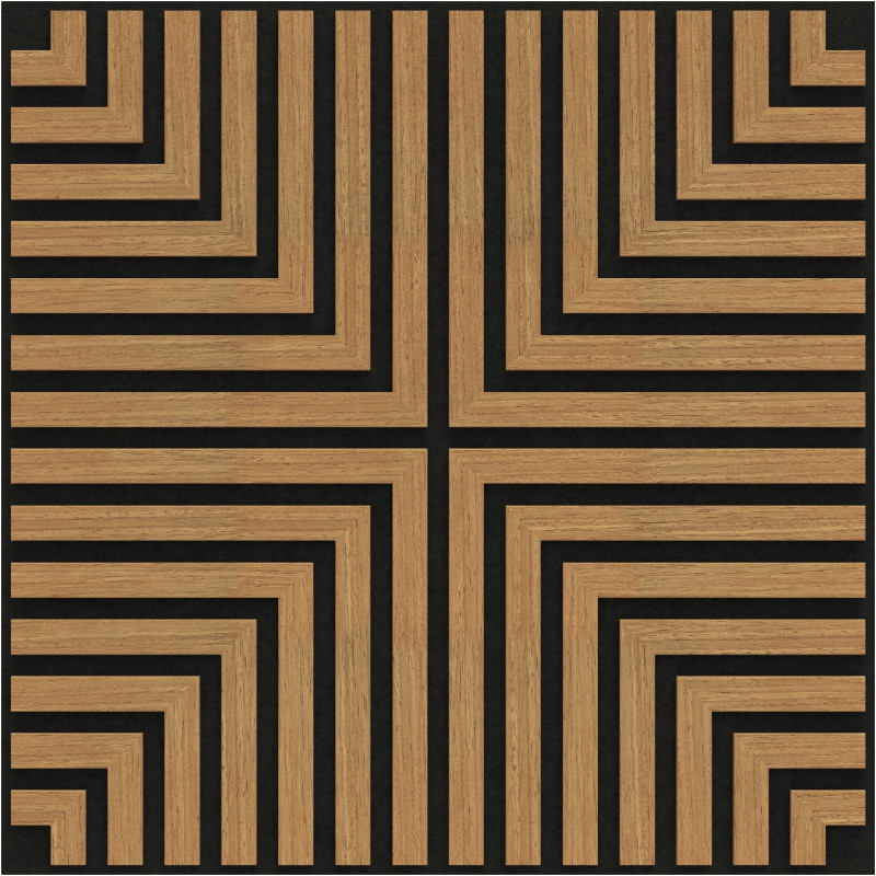Mexen Linea 02 akustický stenový panel 60 x 60 cm (4 ks), plsť 9 mm, technická dyha, Dub Classic - S110-60607-02-041